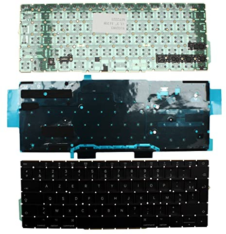Power4Laptops Francese Retroilluminato Nero Tastiera Sostitutiva per Portatili Compatibile con Apple MacBook PRO 13 inch Mid 2017