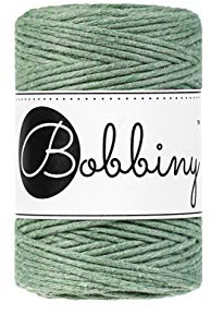 Bobbiny Baby Makramee-Schnur, 1,5 mm, einlagig, (Eukalyptusgrün), 100 m