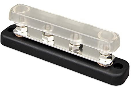 Victron Energy Busbar 150 amp 70VDC, 4 High Current Connections Terminals with Cover