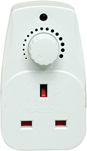 Netagon 13A Plug in Dimmer Adjustable Light Control Switch (White)