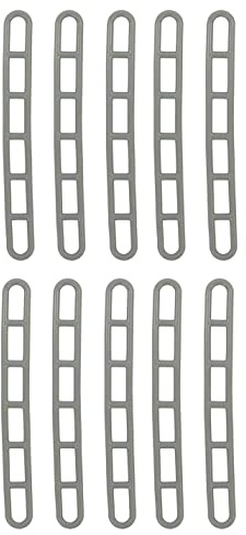 Multibros 10x Leiter-Abspannelemente für Vorzelte – 22,5 cm, 6-Fach verstellbar – extra stark & wetterfest – robuste Zeltspanner für Camping, Caravan, Markise, Steilwandzelt – PVC Grau | PVC Zeltspanner für Caravan, Markise & Steilwandzelt – wetterfest, UV-beständig, grau