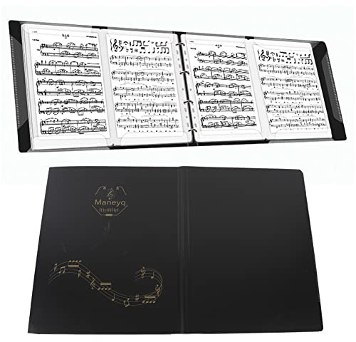 Tbest Musiknotenordner, Klaviernotenordner Notenordner Im A4-Format Klaviernotenordner, Abnehmbarer 4-seitiger Erweiterbarer Papierdatei-Aufbewahrungshalter