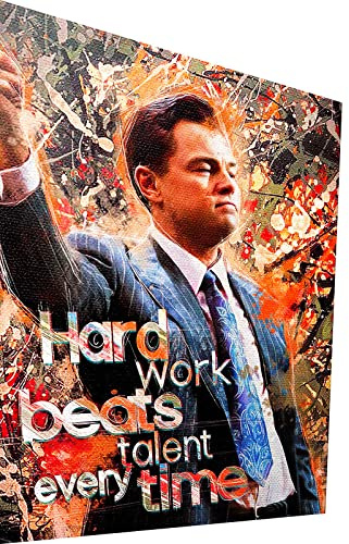 Magic Canvas Art Wolf of Wall Street Pop Art Leinwandbild 1- teilig Hochwertiger Kunstdruck Wandbilder – B8375, Material: Acrylglas, Größe: 80x60 cm