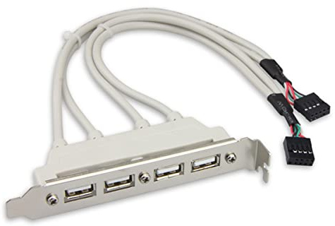 CY Cavo 4 porte USB 2.0 femmina a 9 pin a 10 pin con supporto PCI-E