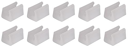 QUARKZMAN 20Pz Raccordo Plastica Mobili Piede Scivoli 11mm Dia. Bianco | Sedia Forma U Gamba Copertura Protezioni, per tubi Inserto