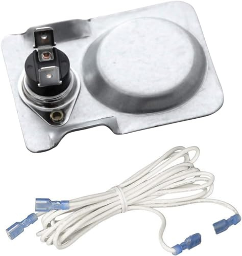 BoyoTec Magnetischer Thermostatschalter für Kamingebläse Lüfter-Kit, magnetischer Temperaturschalter mit Hochtemperaturdraht für Holzofengebläse, Temperatursensor mit Drahtverbindern
