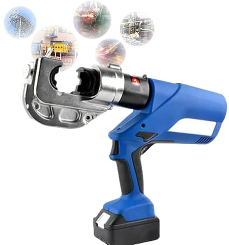 RayGenius Pince à Sertir Hydraulique, Outil De Sertissage De CâBle Sertisseuse De Fil éLectrique, pour Terminal Cuivre Et Aluminium, avec Batterie 4.0ah, Plage De Sertissage 16-300mm²,ReinforcedEZ400