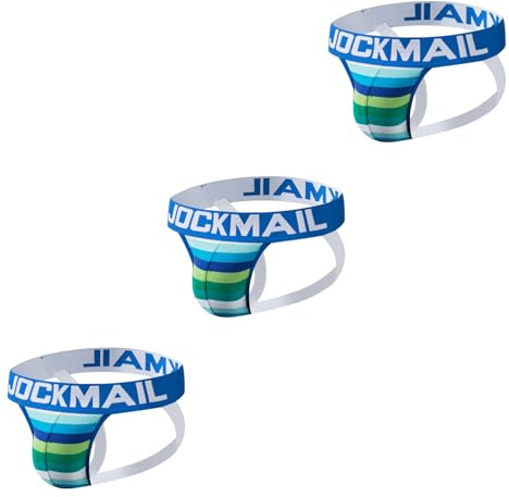 JOCKMAIL 3 Stück/Pack Herren Slip Suspensorium Unterwäsche Sportlich Suspensorium Sport Unterwäsche Slips Athletische Unterstützer