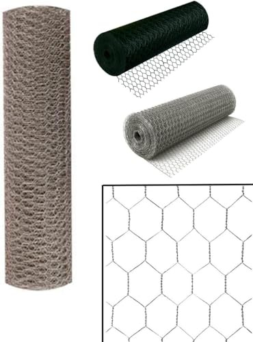 Jardin202 - Malla Hexagonal Galvanizada para Cercados | Ideal para Jardín y Protección de Animales | Rollos de 0,5x10m, 1x10m, 1x25m y 1x50m | 16mm 1x25m (Verde)