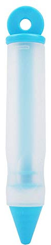 Cake Decorating Pen with 4 Nozzles - Silicone Food Writing Pen for Chocolate and Cake Decoration - Durable and Non- - Easy to Clean - -Proof - Convenient Jam Filling (Blue)
