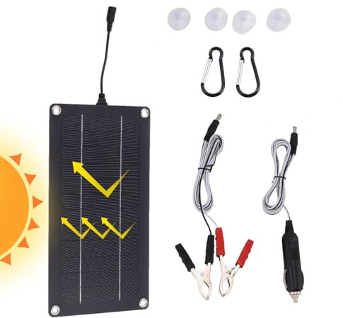 JINGAN Chargeur de voiture solaire, chargeur de maintien solaire