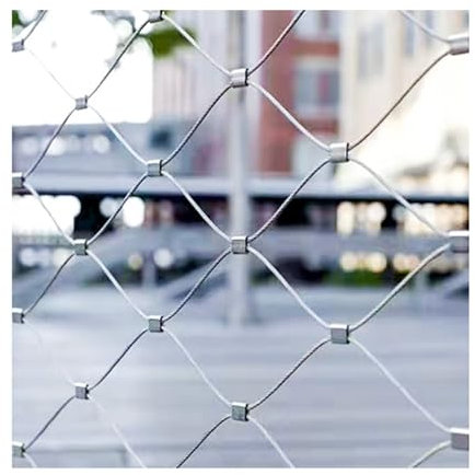 Horizont Geflügelnetz，Flexibel Schutznetze，Balkon-Fallschutznetz, Kabel-Drahtseil-X-Typ-Masche, Höhen-Fallschutznetz, dehnbares Balustraden-Füllnetz, Tierbarriere ( Size : L1.2xW7m/L3.93xW22.96ft )