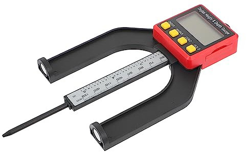 Anneome Digitales Tiefenmessgerät Mit Magnetischem Fuß Messbereich Flacher Rückseite Für Vertikales Und Horizontales Messen Für Heimdekoration Holzbearbeitung Und Bauwesen