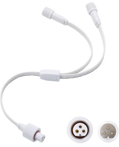 Permanent Outdoor Lights Y-Shaped Extension Cable，IP68 Rated, Compatible with Govee and Other Permanent Outdoor Lighting Systems