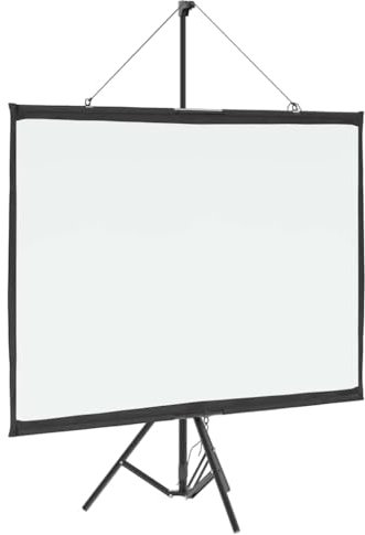 LAPOOH Schermo di Proiezione con Treppiede 50 Pollici 4:3,Schermi di Proiezione,Portatile,Ideale per Home Theatre,Film all’Interno e Esterno-4101039