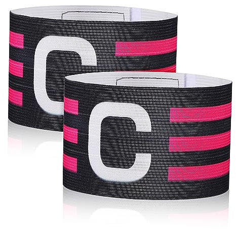 INOOMP 2stücke Fußball Kapitänsbinden Für Erwachsene Und Jugendliche Elastische Armbinden Mit Anti-rutsch-design Vielseitig Einsetzbar Für Sportarten Klare Kennzeichnung Für