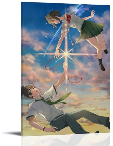 Póster de anime Your Name Kimi No Na Wa (2) Póster Pintura Decorativa Lienzo Arte de Pared Salón Póster Dormitorio Pintura, Arte de Pared Impresión de Imagen Impresión de Imagen Moderna Decoración de