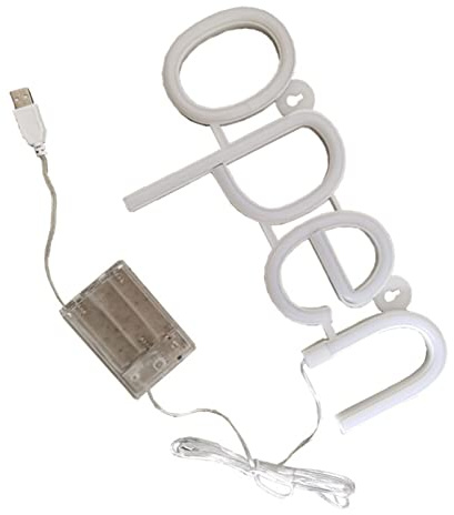 Greensen LED-Neon-Schild, wasserdichtes offenes Leuchtschild mit hoher Helligkeit, USB- und Batteriebetrieb, ideal für Shop, Café, Club und Fensterdekoration
