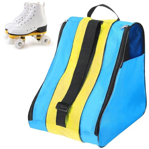 YWKJDDM Roller Skate Bag, Unisex Ice Skate Bag with Adjustable Shoulder Strap, Roller Skate Carry Bag, Oxford Cloth Ice Skates Storage Bag for Women Men Adults