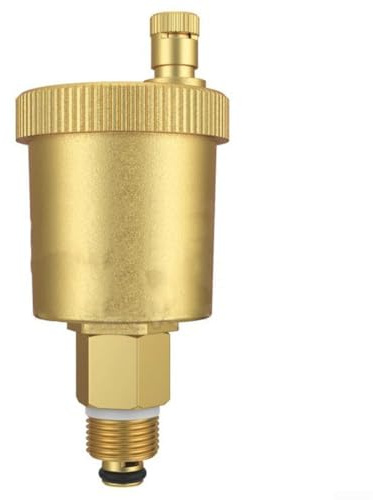 Messing Automatisches Entlüftungsventil 96.5 cm mit hydraulischer Steuerung, Außengewindeanschluss für Warmwasserheizkörper und Kleinheizungen, Luftabzug ohne Ablauf