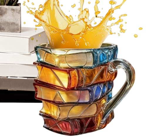 Tasse Peinte En Forme De Livre, Tasse À Café Originale Et Amusante, Tasses À Café 3D En Forme De Livre Coloré, Tasses Au Charmant Design Sur Le Thème Des Livres Pour Lecteurs Écrivains Enseignants