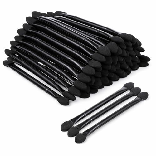 Disposable Eyeshadow Applicator, 100Pcs Eye Shadow Sponge Applicators Disposable Makeup Applicators Double Sided Sponge Tip Eyeshadow Applicator for Eyes