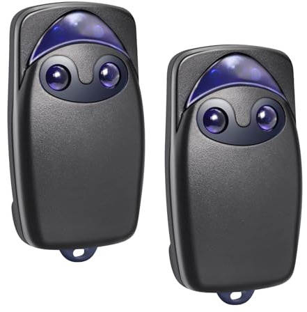 (Pack de 2) Télécommande Universelle 433 MHz pour Portail - replacement pour Flo2r-s, Compatible avec N1ce ONE1, ON1, FLOXIR, FLOXR, FLOX2R, OX2 - Idéale pour Portes Automatiques et Volets Roulants