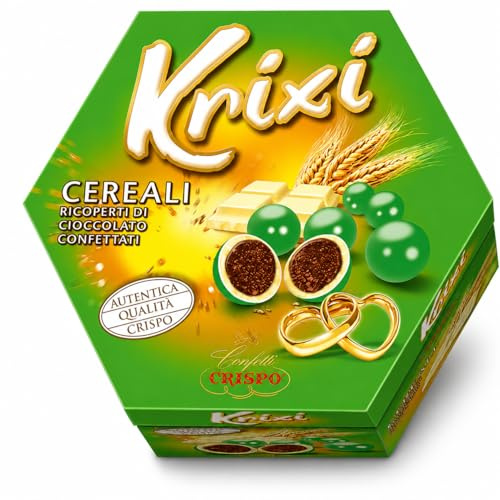 Confetti Cereali Ricoperti Di Cioccolato Confettati Varianti Celeste Rosso Verde Bianco Assortiti Per Laurea Nozze Fidanzamento Eventi E Cerimonie Made In Italy 400G (Verde)