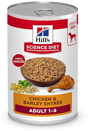 Hill's Science Diet Adult 1-6 Wet Dog Food, Chicken & Barley, 13 oz. Cans, 12-Pack