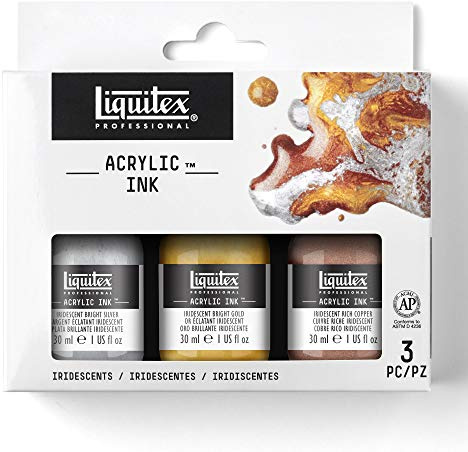 Liquitex Ink! Set Da 3 Flaconi Da 30 ml Iridescenti