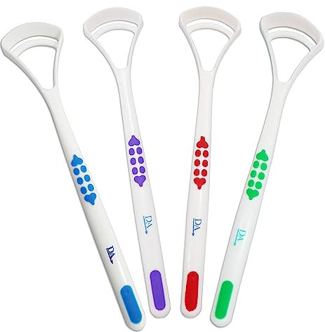 Tongue Scraper Cleaner x 4 ~ Set of 4 Colours ~ Oral Dental Care