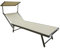 Lettino mare stabilimento spiaggia in alluminio,viti INOX 190x70xh40/90cm sdraio (ECRU')
