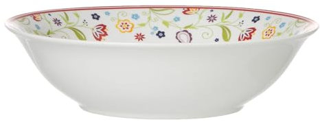Ritzenhoff & Breker Shanti Servierschale, Salatschüssel ø 23 cm mit Blümchen-Dekor, Moderne Dekoschale mit buntem Blumen-Design