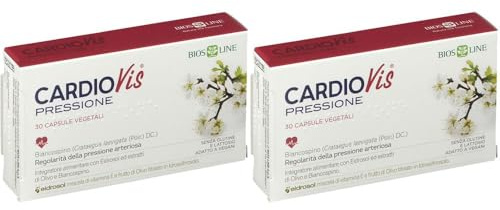 BIOSLINE - CARDIOVIS PRESSIONE 2 CONFEZIONI DA 30 CAPSULE, controllo della pressione arteriosa