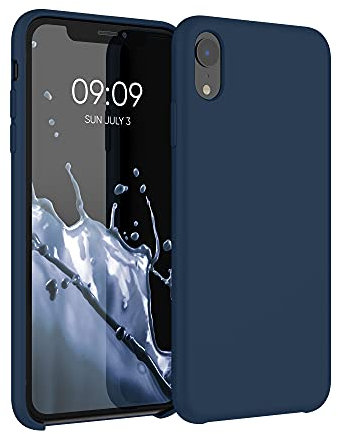 kwmobile Case Compatible with Apple iPhone XR Case - TPU Silicone Phone Cover with Soft Finish - Navy Blue