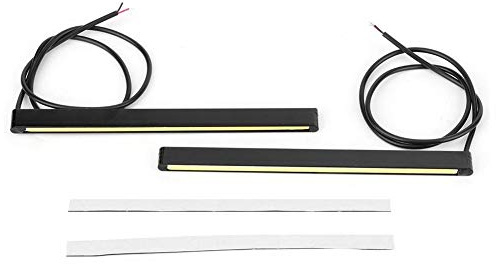 Luz de marcha diurna COB impermeable Luz de marcha diurna LED de alto brillo Lámpara de modificación de coche DRL (110V o menos)(21cm-blanco)