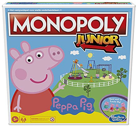 Monopoly Junior: Peppa Pig Edition, Brettspiel für Kinder (Niederländische Version)