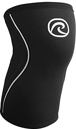 Rehband Kniebandage 3mm Neopren, leichte Kniebandage für Damen & Herren, Bandage Knie für Ausdauersport, atmungsaktive Sportbandage, Farbe:Schwarz, Größe:M