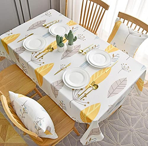 XQSSB Mantel Mesa Rectangular Antimanchas Cubremesa Resistente Al Desgaste para de Hogar Picnic del Hotel Tienda de Café Amarillo 100 × 130cm