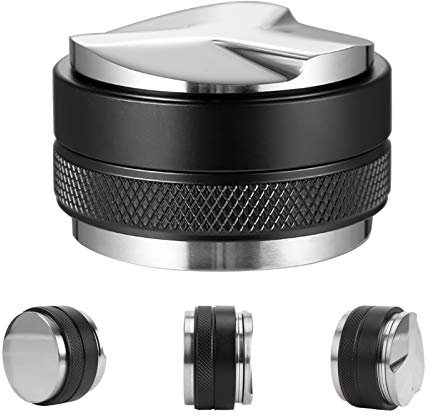 51/53/58mm Single Dual Head Stainless Steel Coffee Tamper Adjustable Depth Leveler Distributor Valentine's Day/Mother's Day/Wedding/Anniversary/Christmas/Birthday Gifts - Double head 53mm