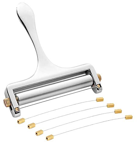 LOVIVER Trancheuse à Fromage Cuisson Coupe-Beurre Outils Maison Coupe-Fromage bigoudi Rasoir pour Mozzarella raclette gruyère 4 Fils supplémentaires