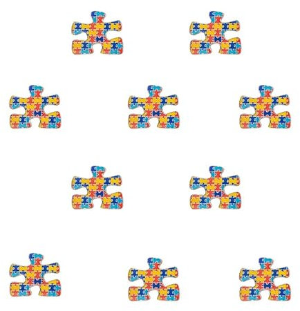 Broche en métal pour sensibilisation à l'autisme, Fer