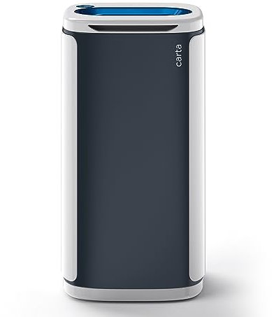 Cestino raccolta differenziata 60L KOBRA WASTEE, Pattumiera design con magneti, Bidone spazzatura Plastica Carta Vetro Metallo Indifferenziata Umido per interni e esterni, elegante 100% Made in Italy.