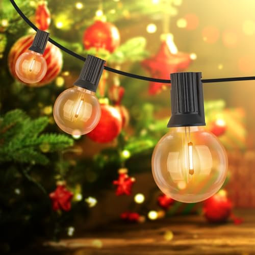 Aiolo Innovation Guirnalda Luces Exterior 131ft/40M 70+5 G40 LED Bombillas Inastillable, Guirnaldas Luces Exterior Enchufe Guirnalda Bombillas para Jardín Patio Cafe Fiesta Boda