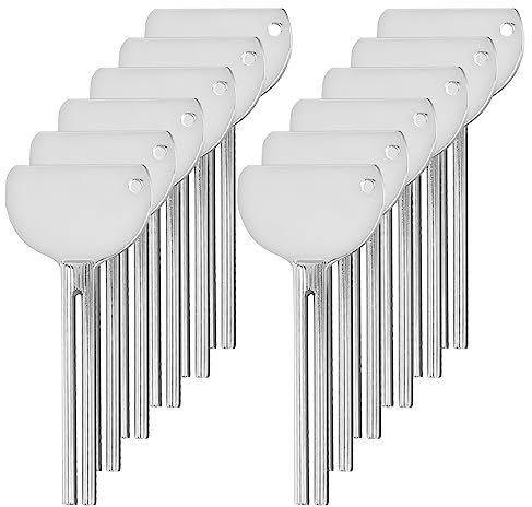 AUEAR, 12 Stück silberne Edelstahl-Zahnpasta-Quetscher, Tubenquetscher für Schlüssel, Zahnpasta, Tubenroller, Presser für Zuhause, Haarfärbemittel