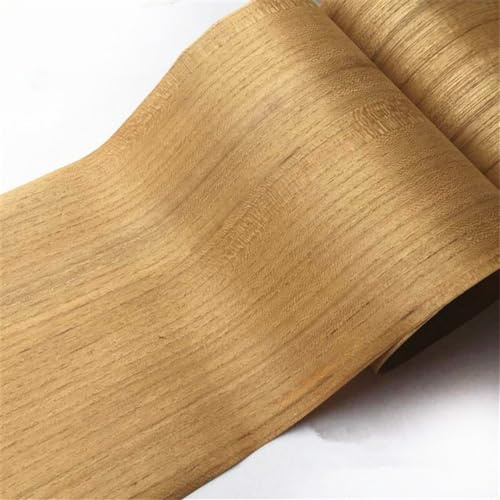 1st 27 * 250cm Naturlig faner Teak Thai Teak Rak Grain Möbler Trädörr Breddad Gör-det-själv Golvmöbler Bordsstol Faner