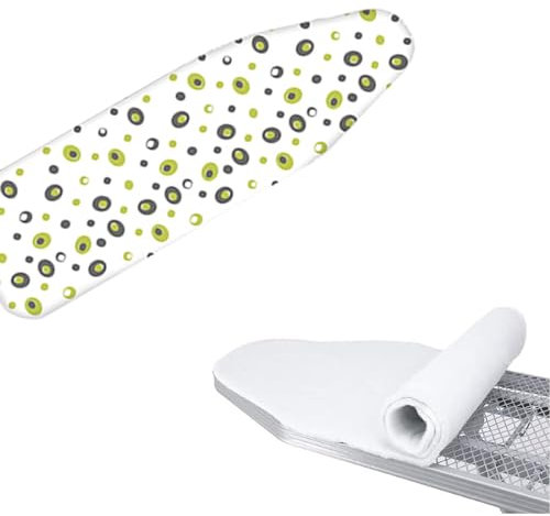Elasticated Ironing Board Cover, Replacement Ironing Board Cover with Extra Thick Pad, Heat Resistance Metallic Ironing Board Cover, Ironing Board Cover Durable Cotton, for Families ( Color : G , Size