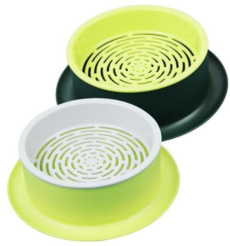 OnIUeZky 2Pcs Cat Grass Planter Household Cat Grass Growing Kit, Hydroponic Planter Nursery Pots for Catnip Wheatgrass Seed Starter Tray No Seeds