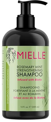 Mielle Rosemary Mint Hair Strengthening Biotin Shampoo - Moisturising Hair Shampoo for Women and Men to Gently Cleanse, Repair & Protect Strands, 355 ml (Pack of 1)
