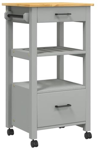 vidaXL Küchenwagen Monza 48x40x88,5 cm Massivholz Kiefer